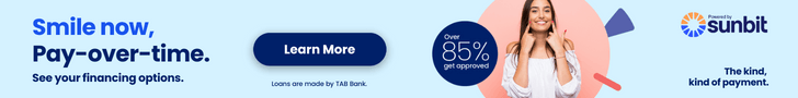 Smile now, pay over time. Learn more about Sunbit.