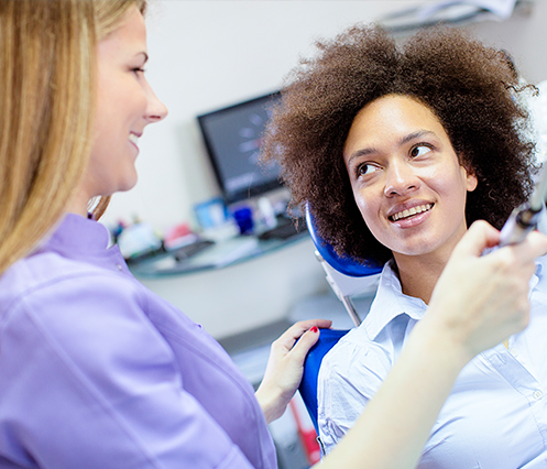 woman at the dentist