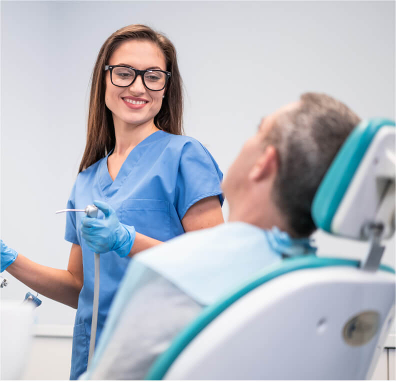 dentist with patient