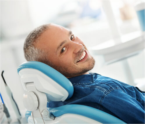 man at the dentist